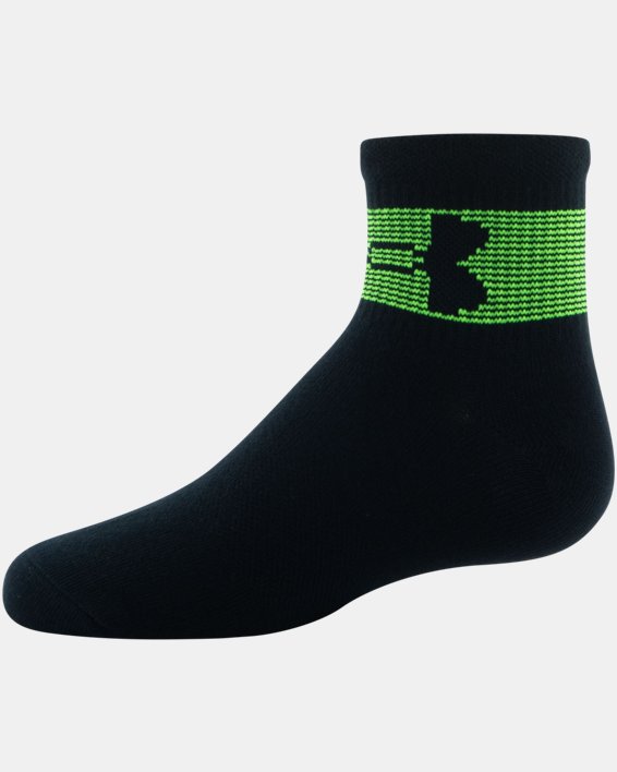 Boys' UA Essential Quarter 6-Pack Socks, Black, pdpMainDesktop image number 13